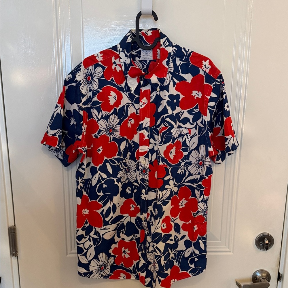 Brooks Brothers Red and Blue Floral Men's Shirt